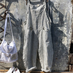 Damen Entspannter Passform Gestreifter Jumpsuit | Ärmellos