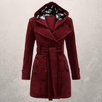 Warme Langer Wintermantel Damen | Taillengürtel