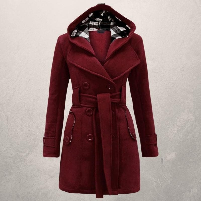 Warme Langer Wintermantel Damen | Taillengürtel