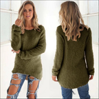 Damen Strick Warm Rundhalsausschnitt Pullover | Winter