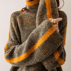 Breseis | Norweger Strickpullover Damen | Braun