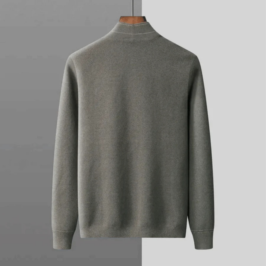 Herren Warme Winter Langarm Strickjacke | Knopf Daunen