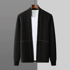 Herren Warme Winter Langarm Strickjacke | Knopf Daunen