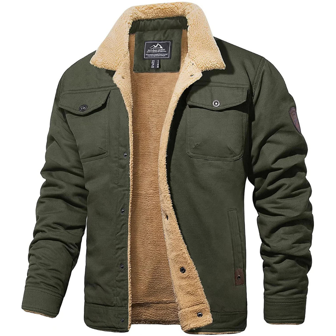 Herren Warme Winter Dickes Jacke | Knopf Daunen