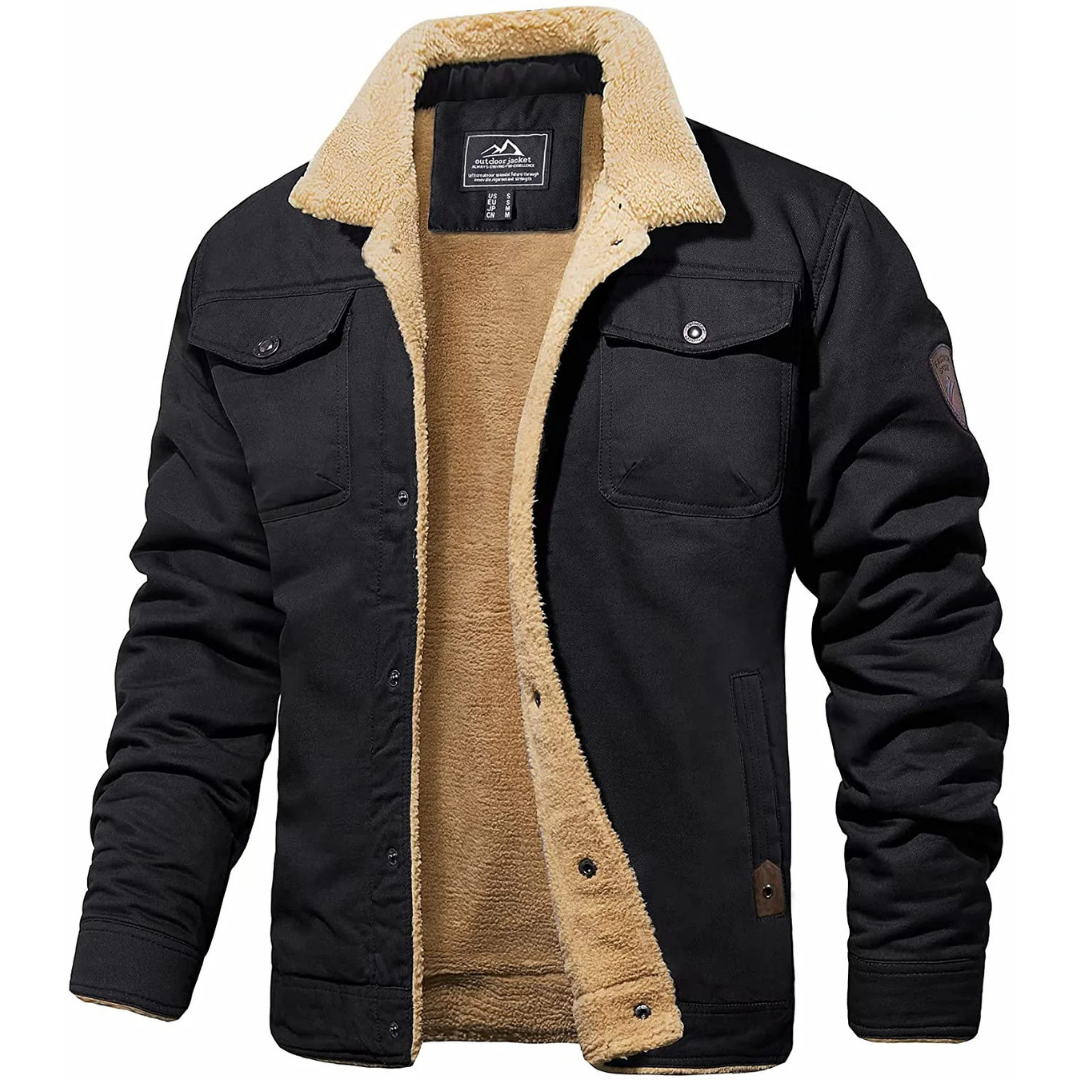 Herren Warme Winter Dickes Jacke | Knopf Daunen