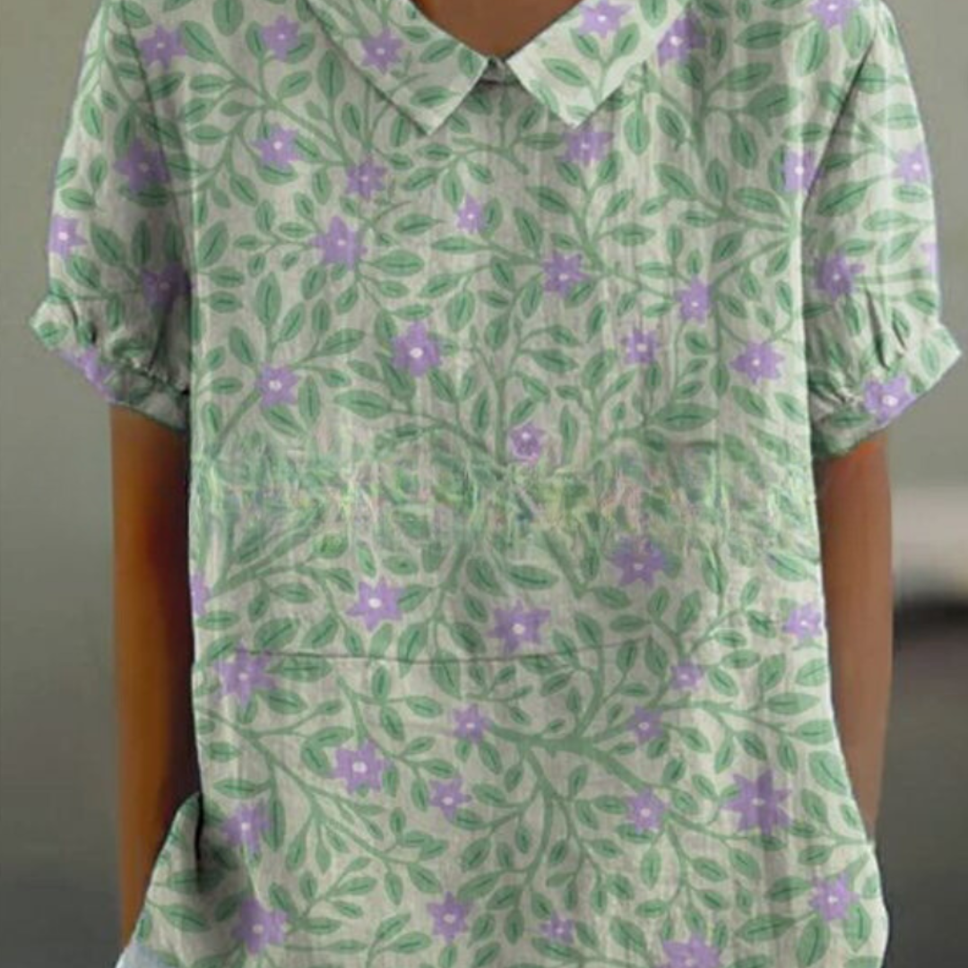 Damen Moderne Blumenbluse | Sommer