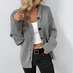 Brittan | Damen Warme Strickjacke | Knopf Daunen