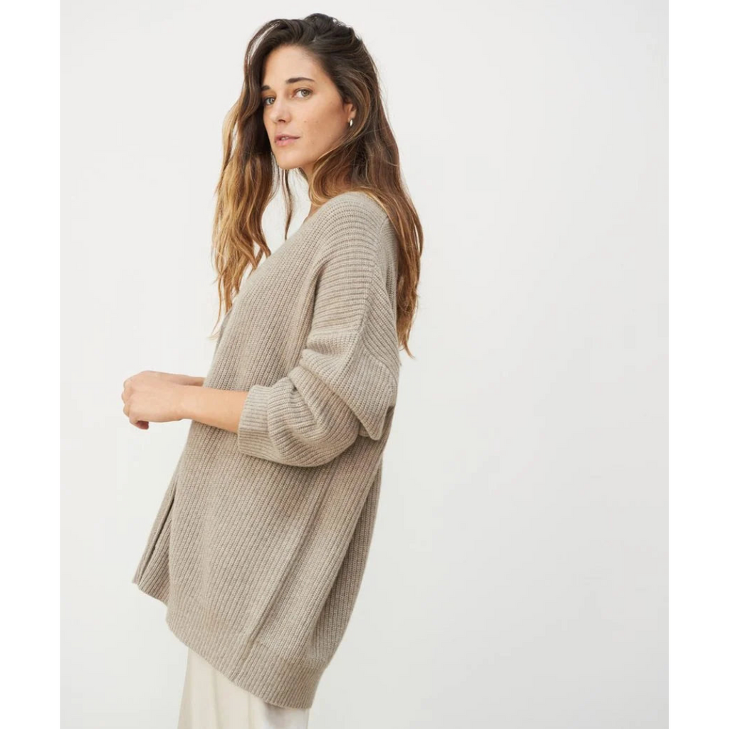 Araceli | Damen Lange Strickjacke | Warm