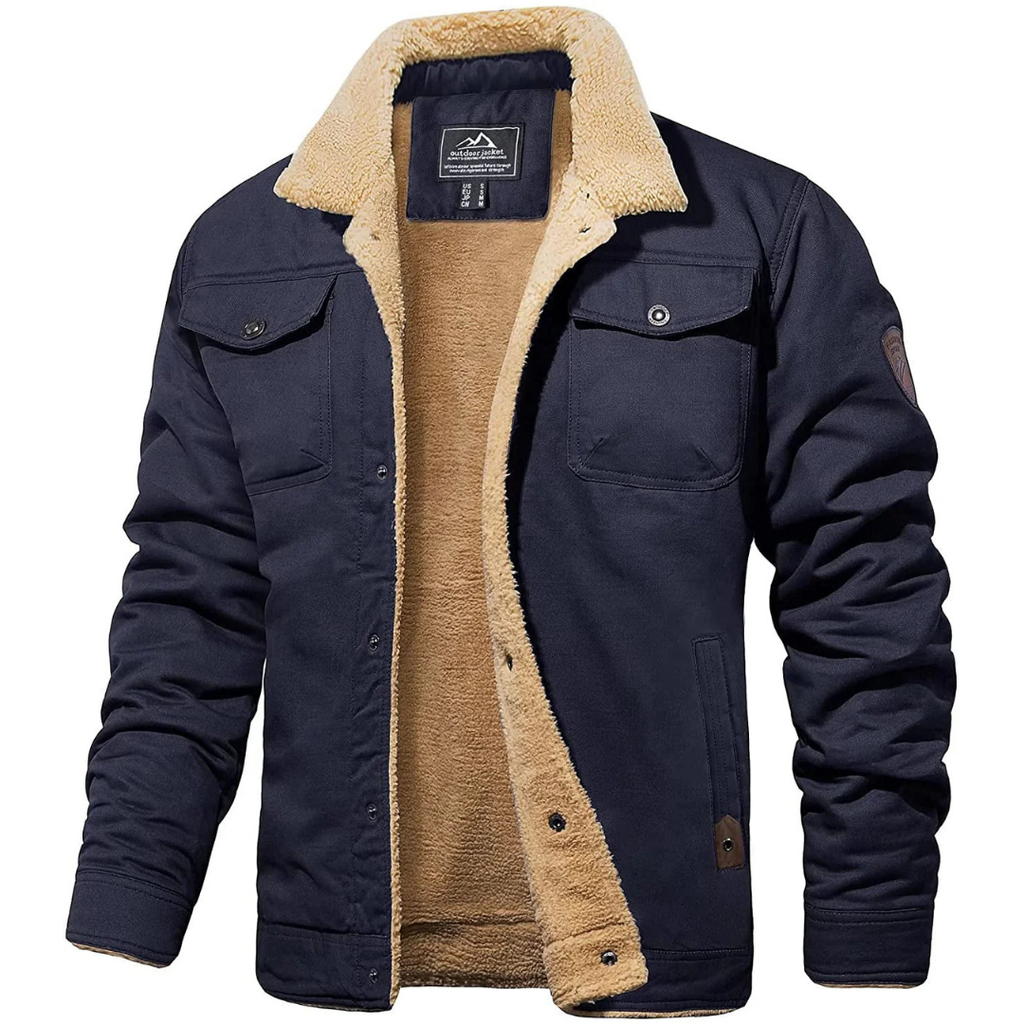 Herren Warme Winter Dickes Jacke | Knopf Daunen