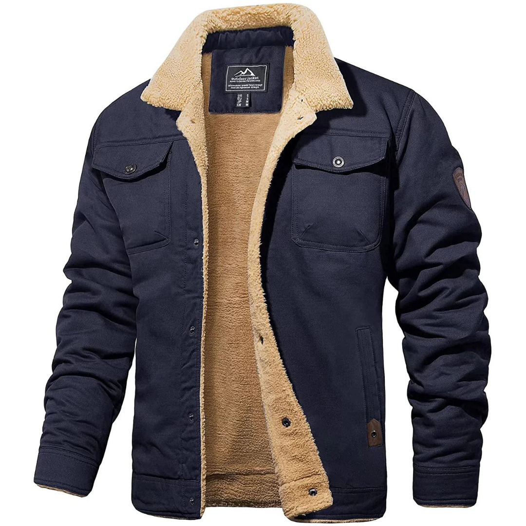 Herren Warme Winter Dickes Jacke | Knopf Daunen