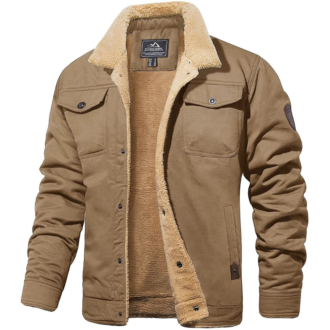 Herren Warme Winter Dickes Jacke | Knopf Daunen