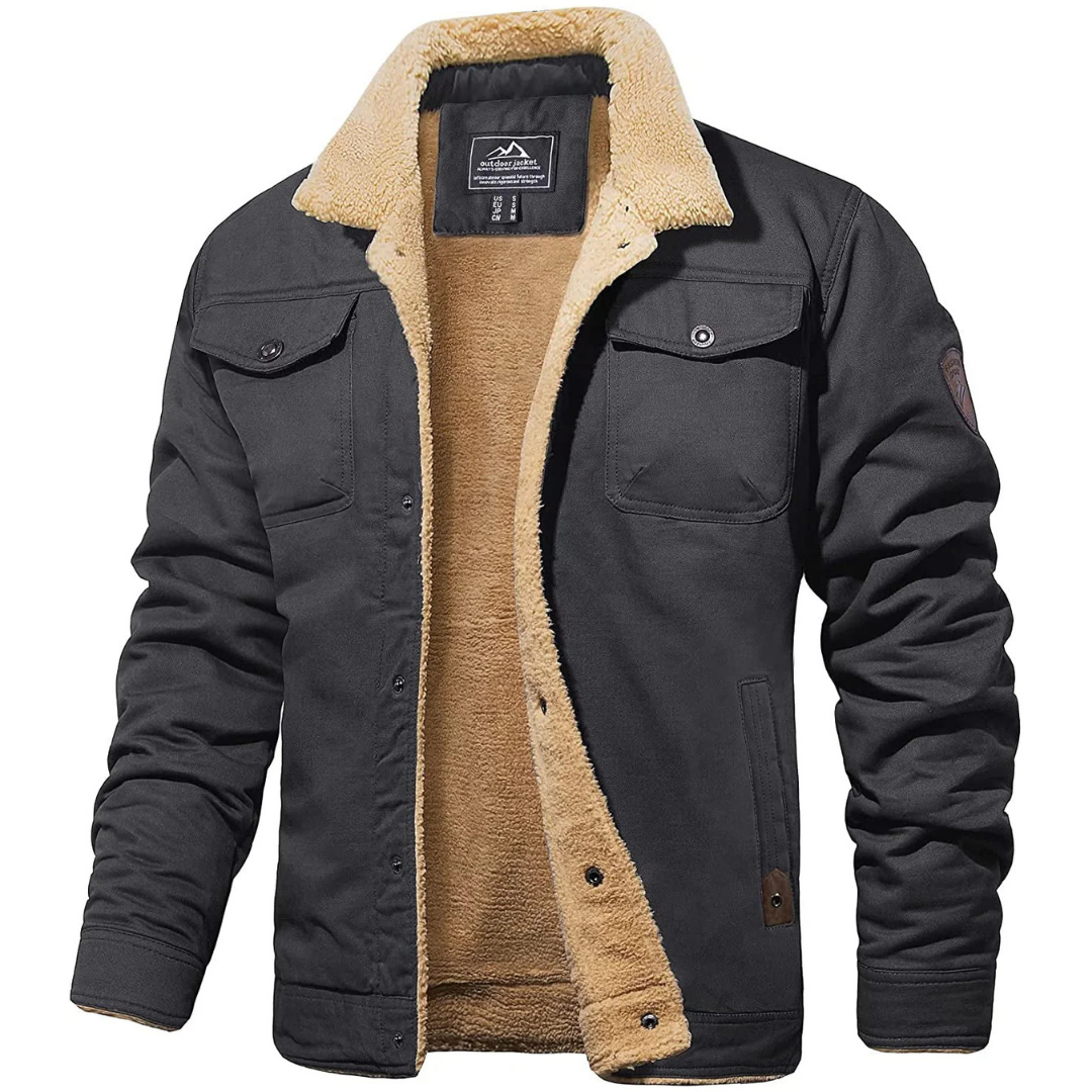 Herren Warme Winter Dickes Jacke | Knopf Daunen
