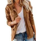 Damen Reißverschluss Lässige Jacke | Stilvoll