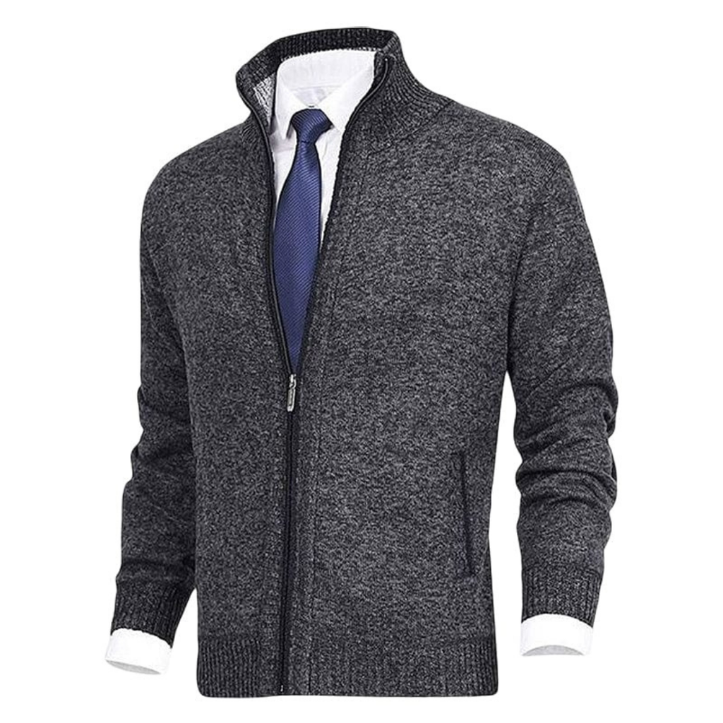 Herren Reißverschluss Winter Strickjacke | Langarm