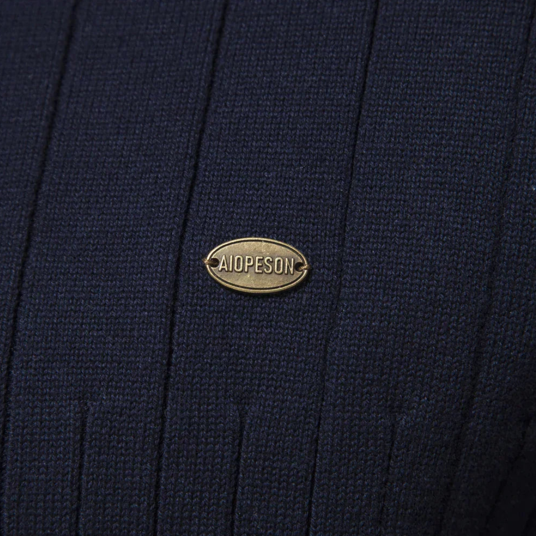 Herren Halber Reißverschluss Strickpullover | Langarm