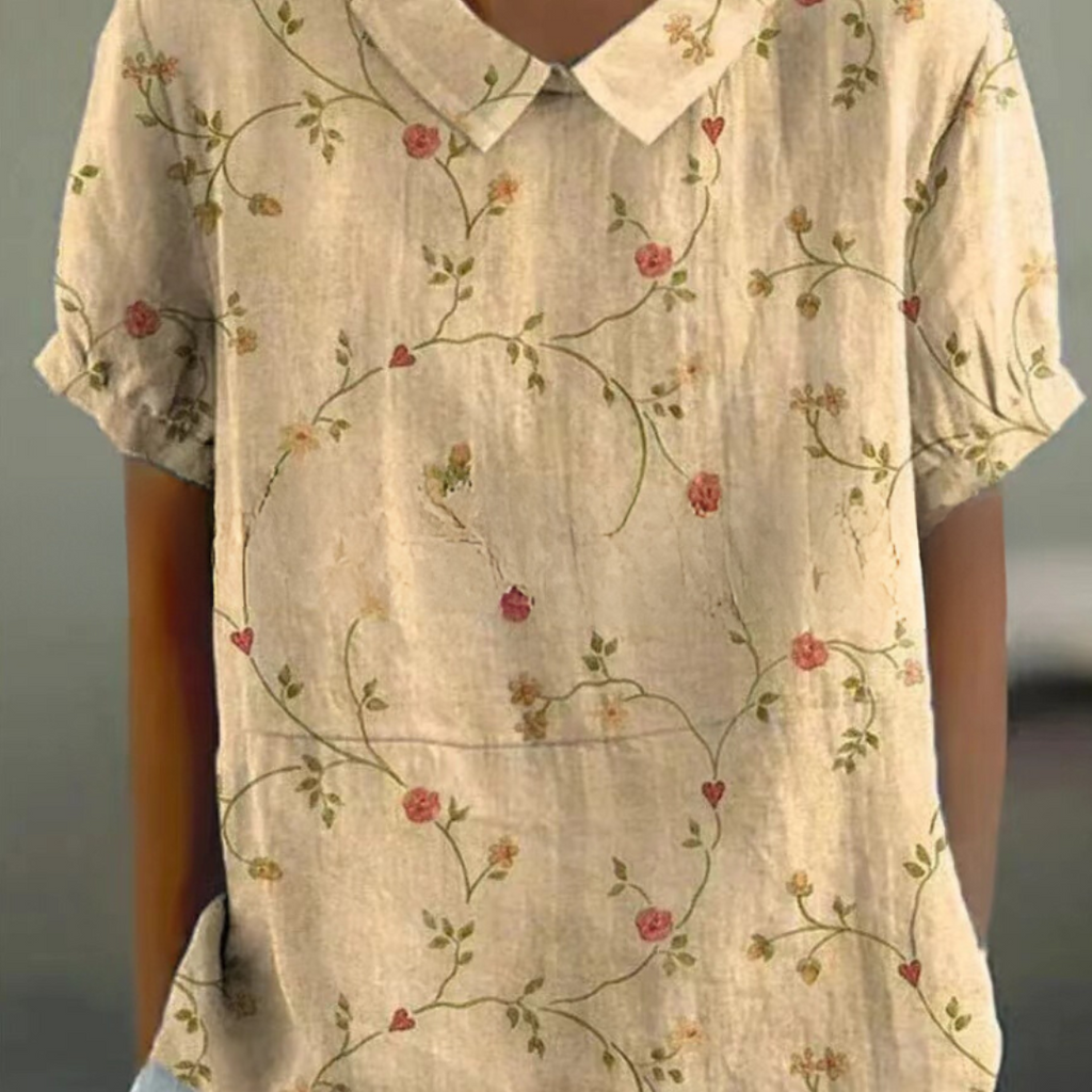 Damen Moderne Blumenbluse | Sommer