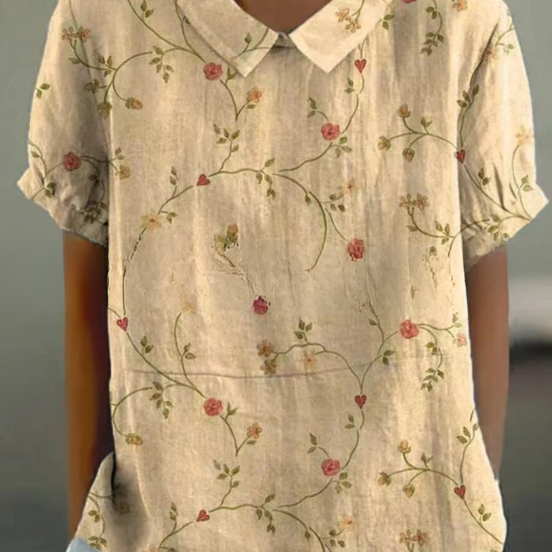 Damen Moderne Blumenbluse | Sommer