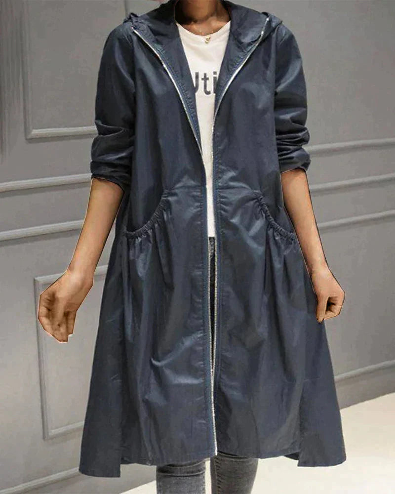 Wasserdichte Regenjacke Damen | Reißverschluss