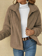 Moderne Damen-Teddy-Mantel | Warm