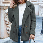Moderne Damen-Teddy-Mantel | Langarm