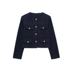Damen Kurze Vintage Jacke | Langarm