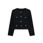 Damen Kurze Vintage Jacke | Langarm