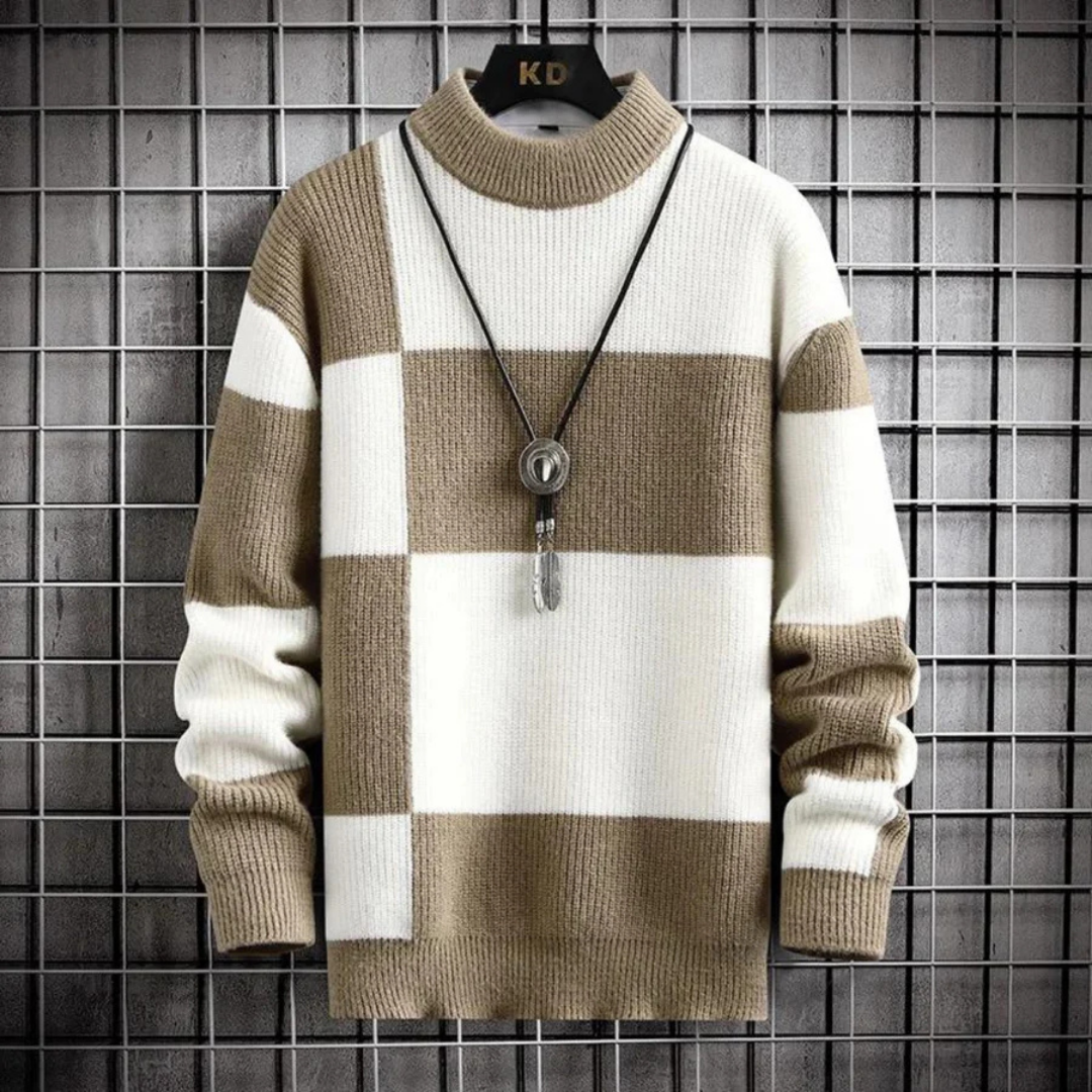 Herren Rundhalsausschnitt Winter Warm Pullover | Langarm