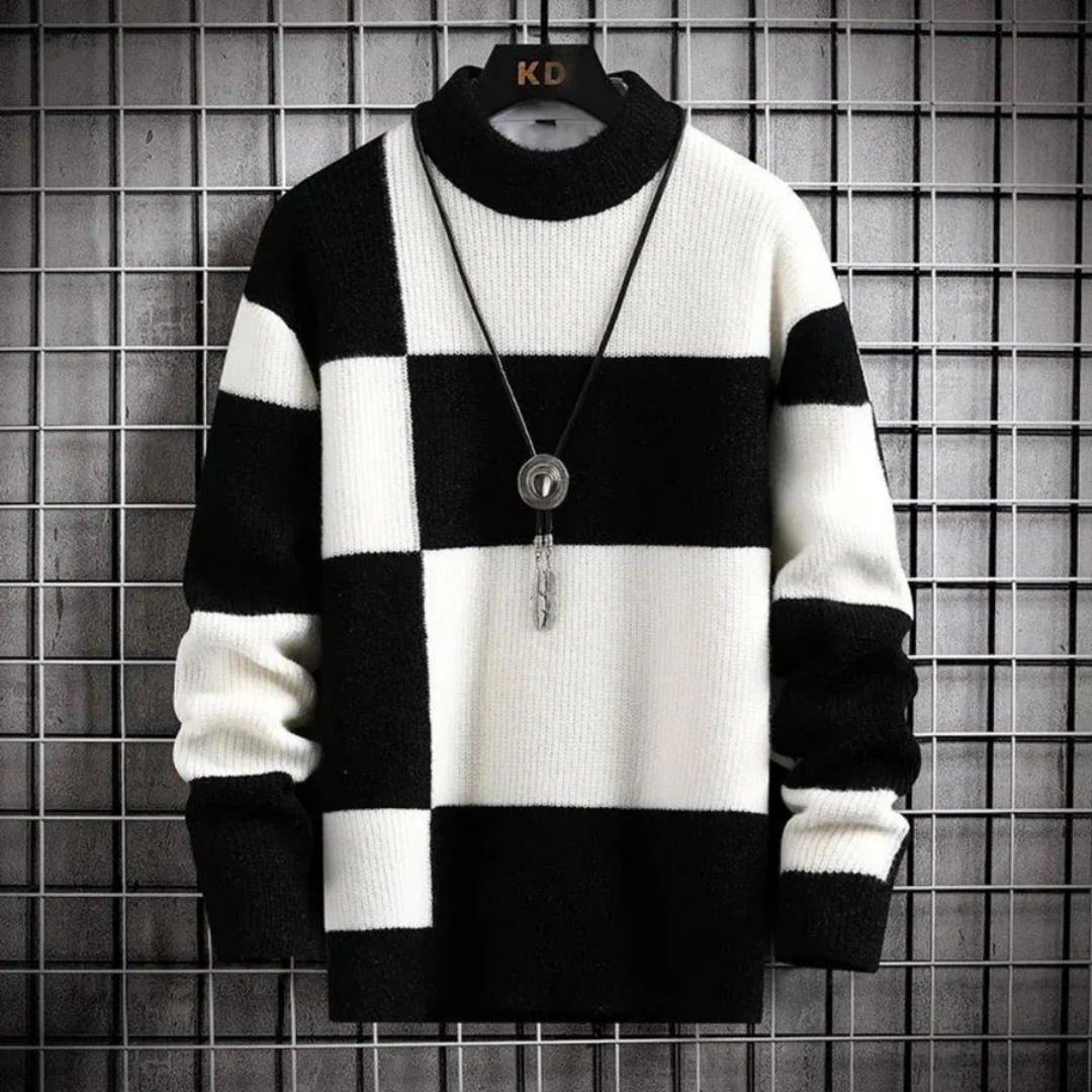 Herren Rundhalsausschnitt Winter Warm Pullover | Langarm