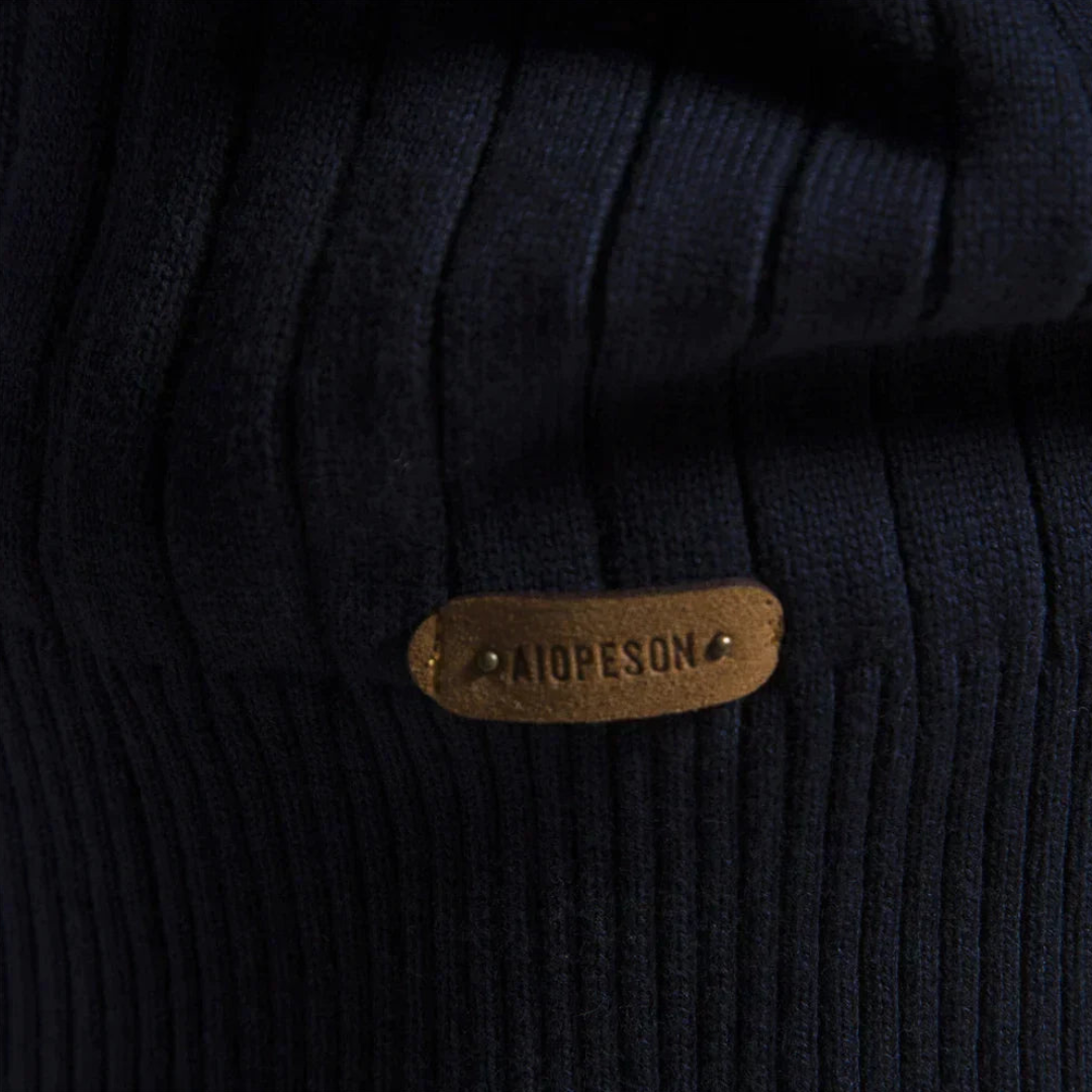 Herren Halber Reißverschluss Strickpullover | Langarm