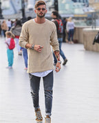 Declan | Stylischer langer Strickpullover für Herren
