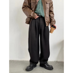 Herren Weitbein Hose | Schwarz