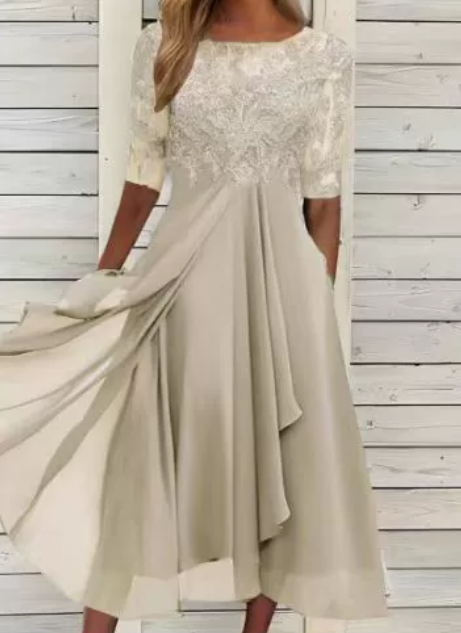 Festliche Hochzeit Abendkleid Damen | Midikleid