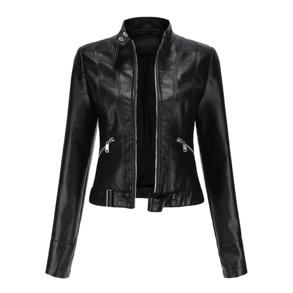 Damen Reißverschluss Kurze Bikerjacke | Langarm