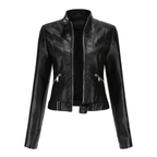 Damen Reißverschluss Kurze Bikerjacke | Langarm
