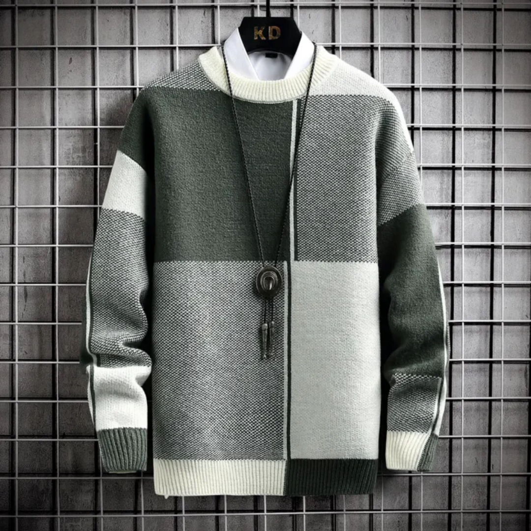 Herren Langarm Strick Warmer Pullover | Rundhalsausschnitt