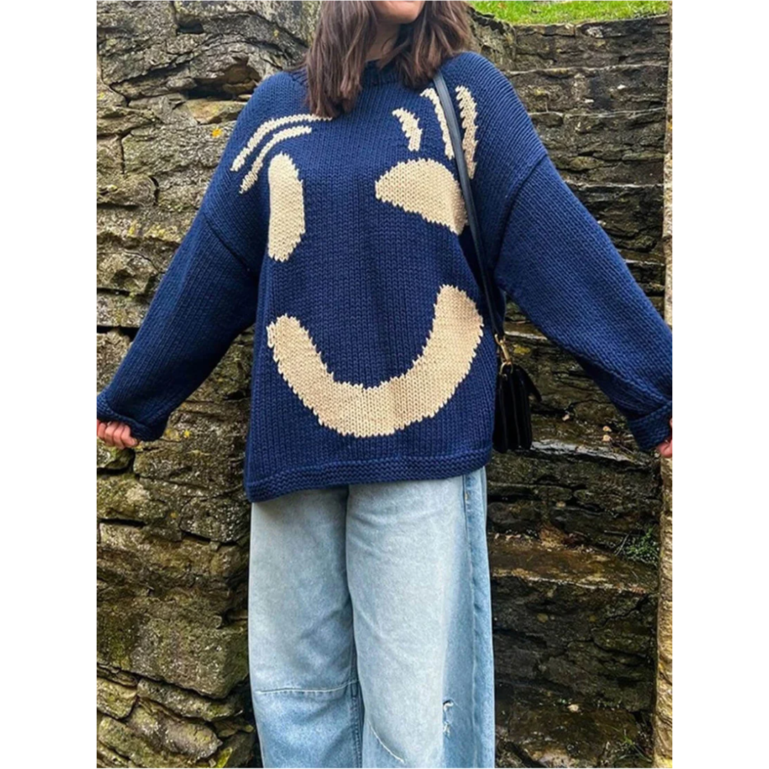 Arabellan | Damen Überdimensionaler Strickpullover | Langarm