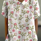 Damen Moderne Blumenbluse | Sommer