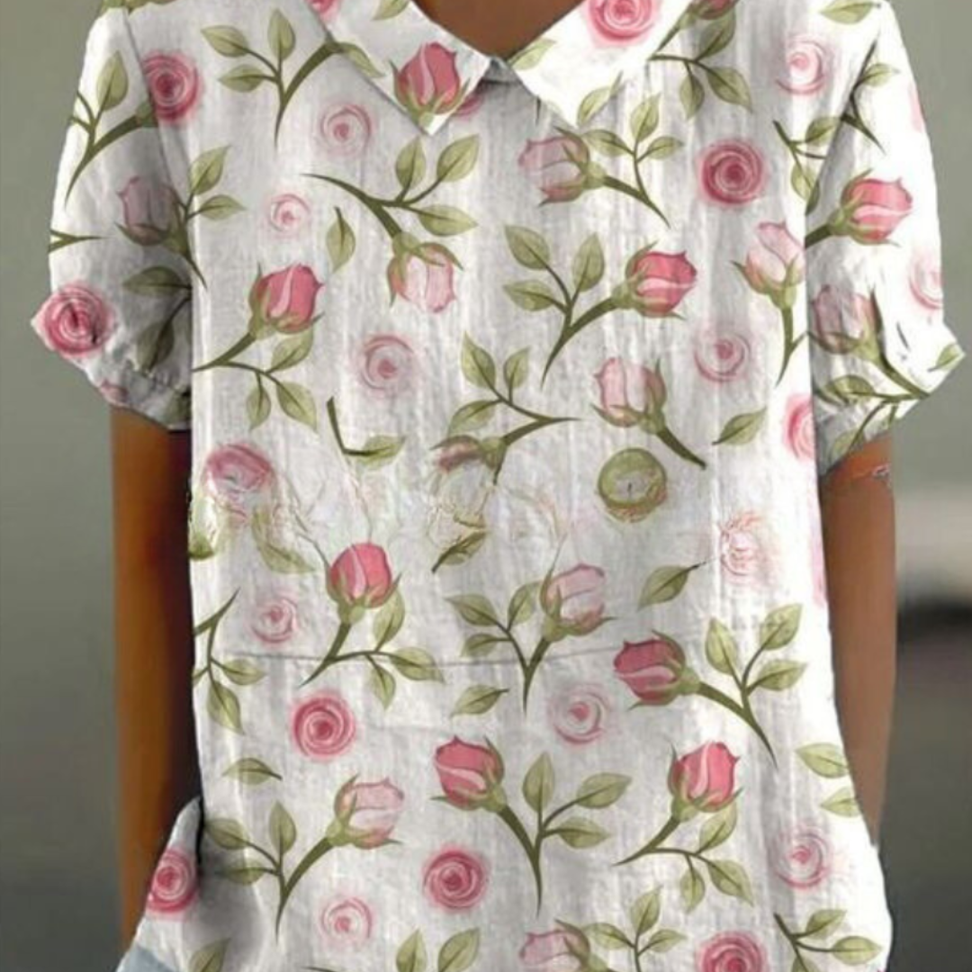 Damen Moderne Blumenbluse | Sommer