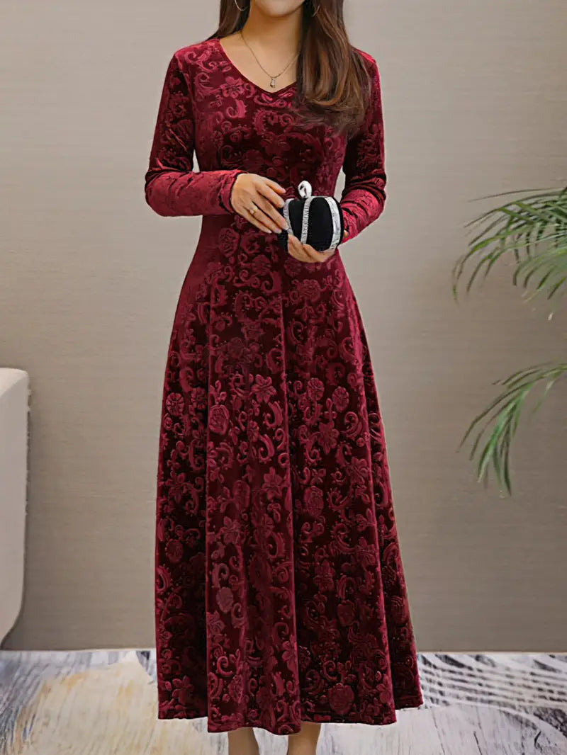 Sophiena | Festliches Langes Abendkleid Damen | Langarm