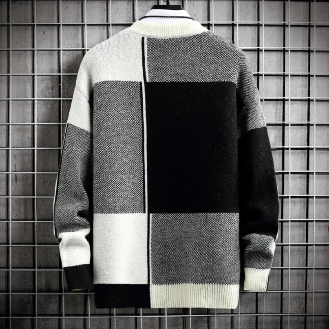 Herren Langarm Strick Warmer Pullover | Rundhalsausschnitt