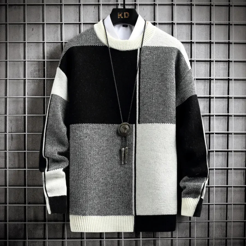Herren Langarm Strick Warmer Pullover | Rundhalsausschnitt