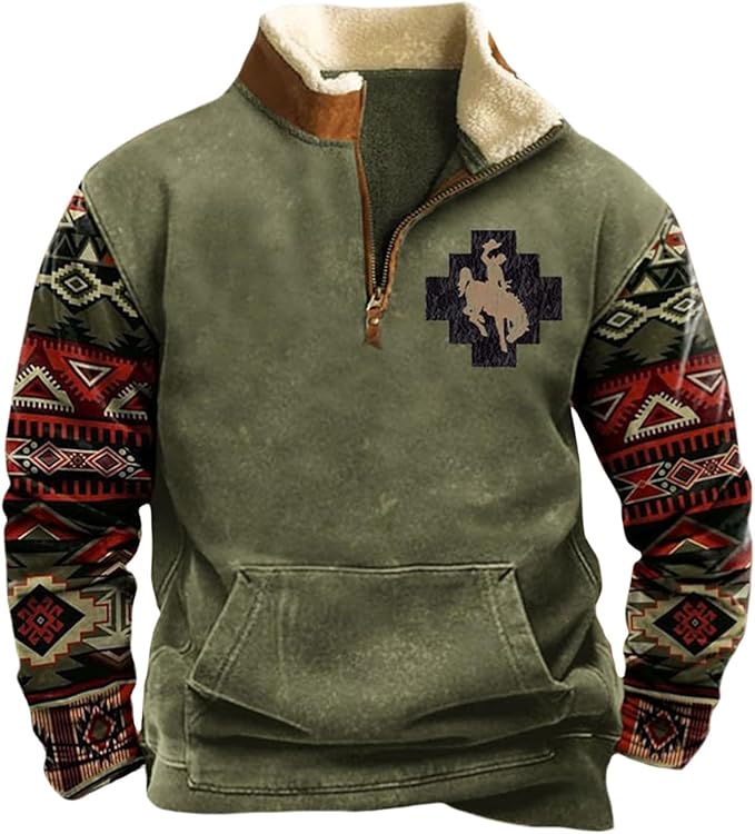Herren Halbem Reißverschluss Winterpullover | Langarm