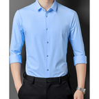 Herren Slim Fit Kleid Hemd | Knopf Daunen