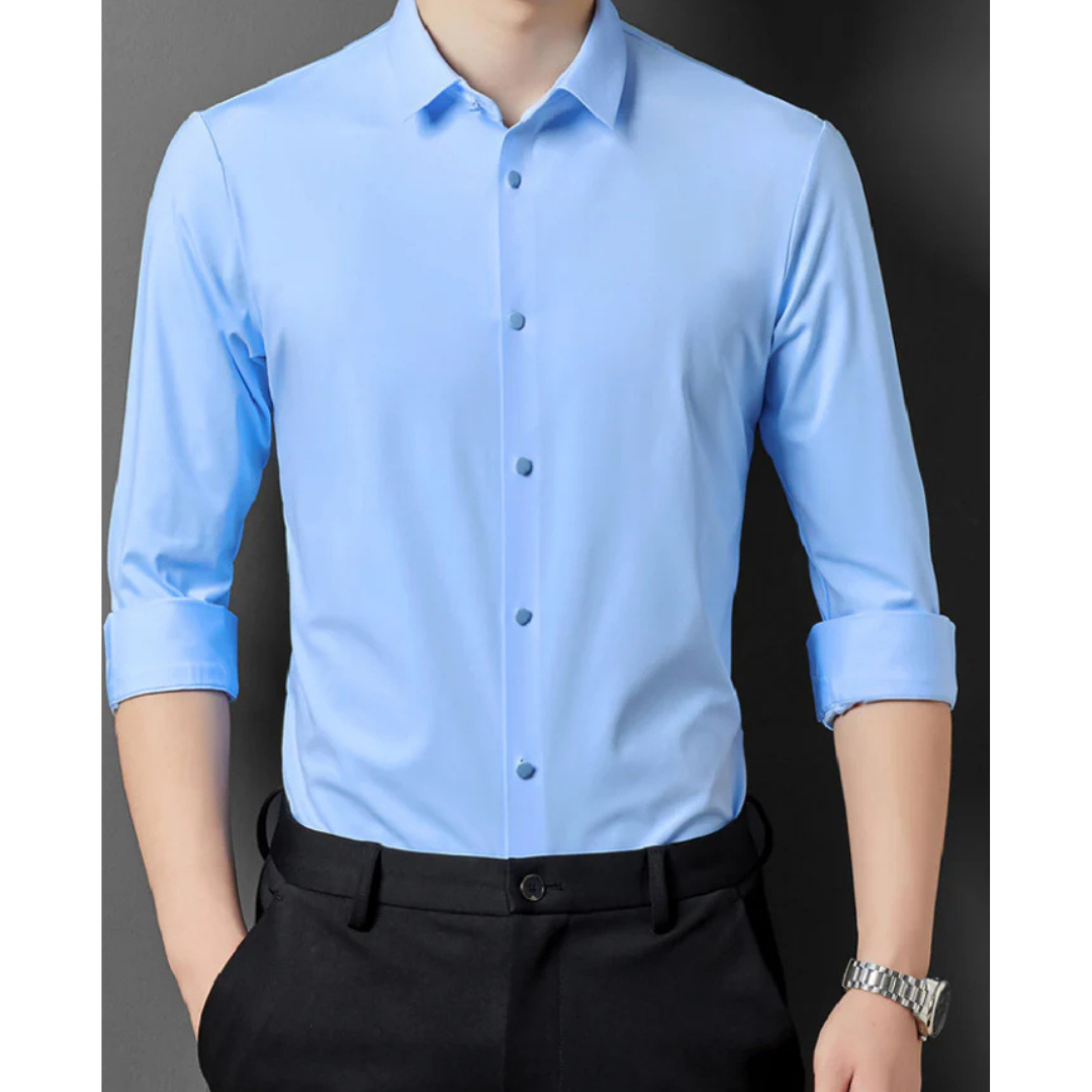 Herren Slim Fit Kleid Hemd | Knopf Daunen
