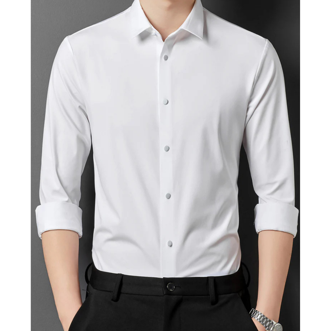 Herren Slim Fit Kleid Hemd | Knopf Daunen