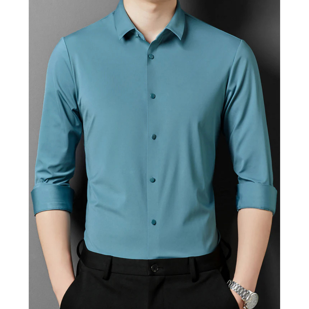 Herren Slim Fit Kleid Hemd | Knopf Daunen