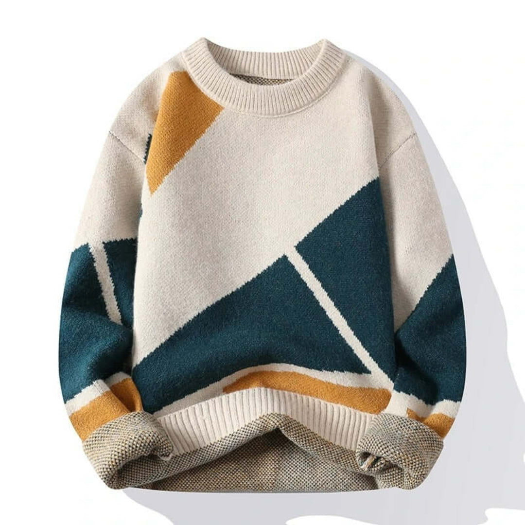 Herren Rundhalsausschnitt Gestrickt Pullover | Warm