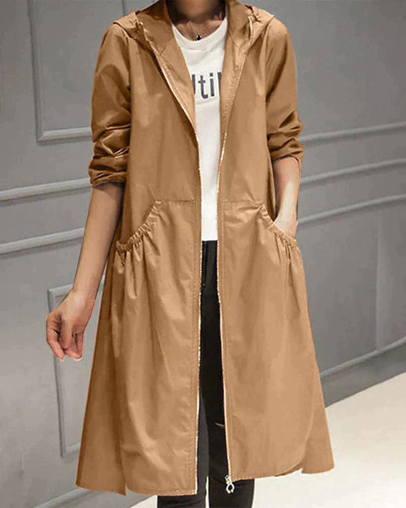 Wasserdichte Regenjacke Damen | Reißverschluss