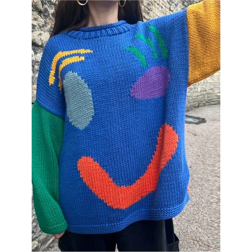 Arabellan | Damen Überdimensionaler Strickpullover | Langarm