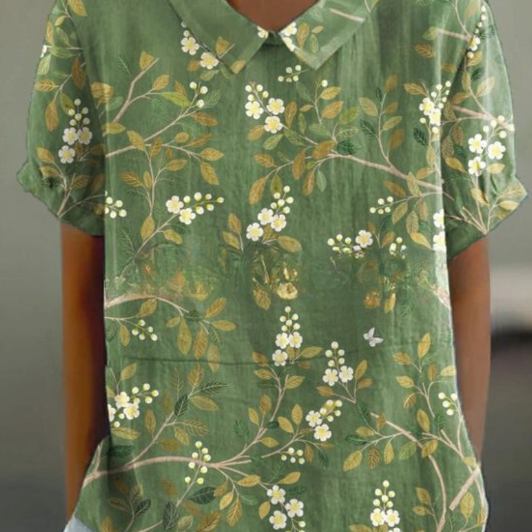 Damen Moderne Blumenbluse | Sommer